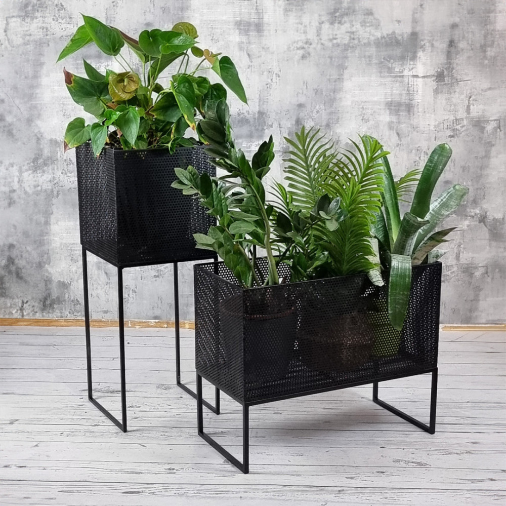 Industrialny metalowy kwietnik CALAFURIA donica w stylu loft