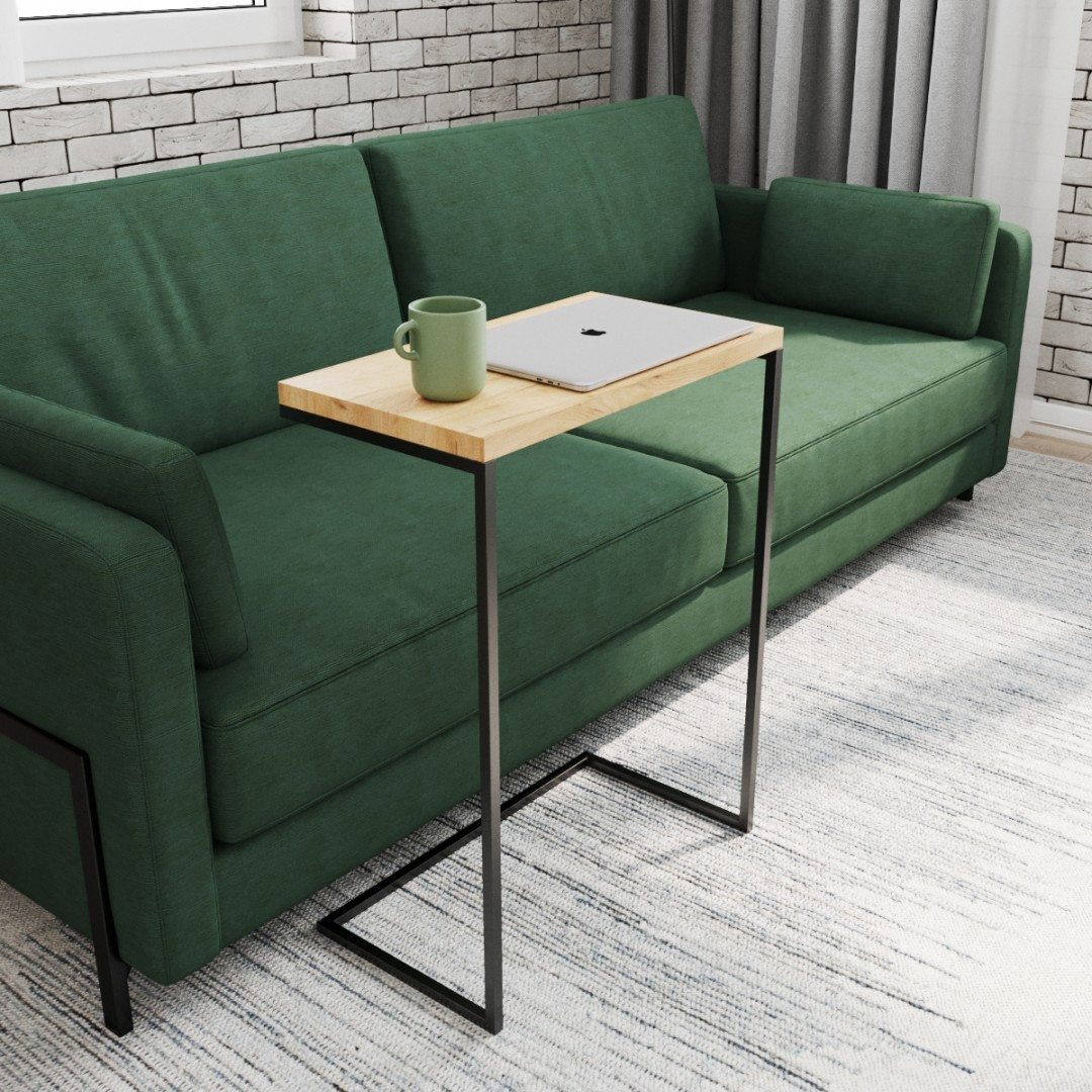 Industrialny metalowy stolik pomocniczy LATINA na laptopa loft