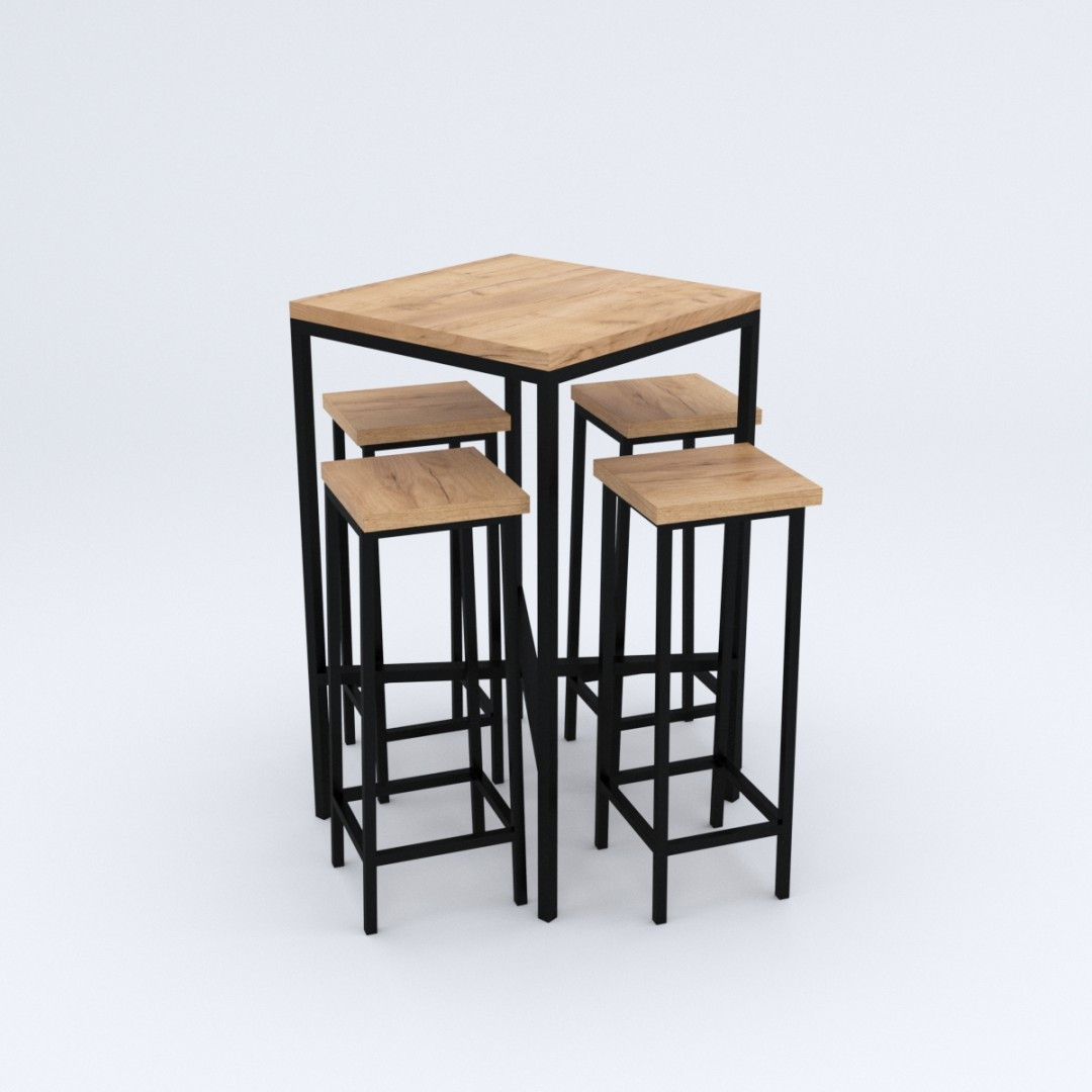 Wysoki stolik do kuchni VITERBO 60x60x100