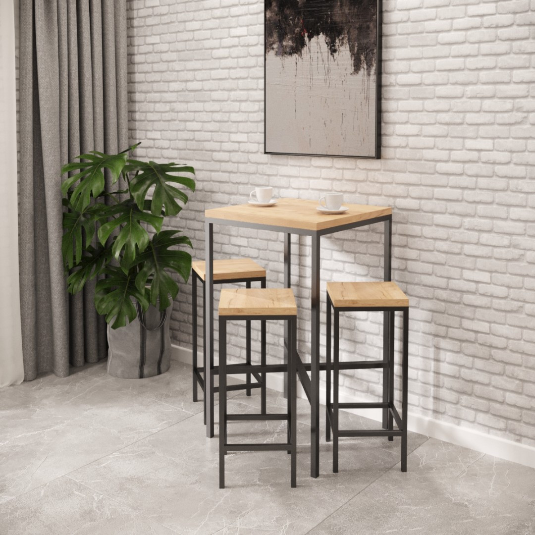 Wysoki stolik do kuchni VITERBO 60x60x100