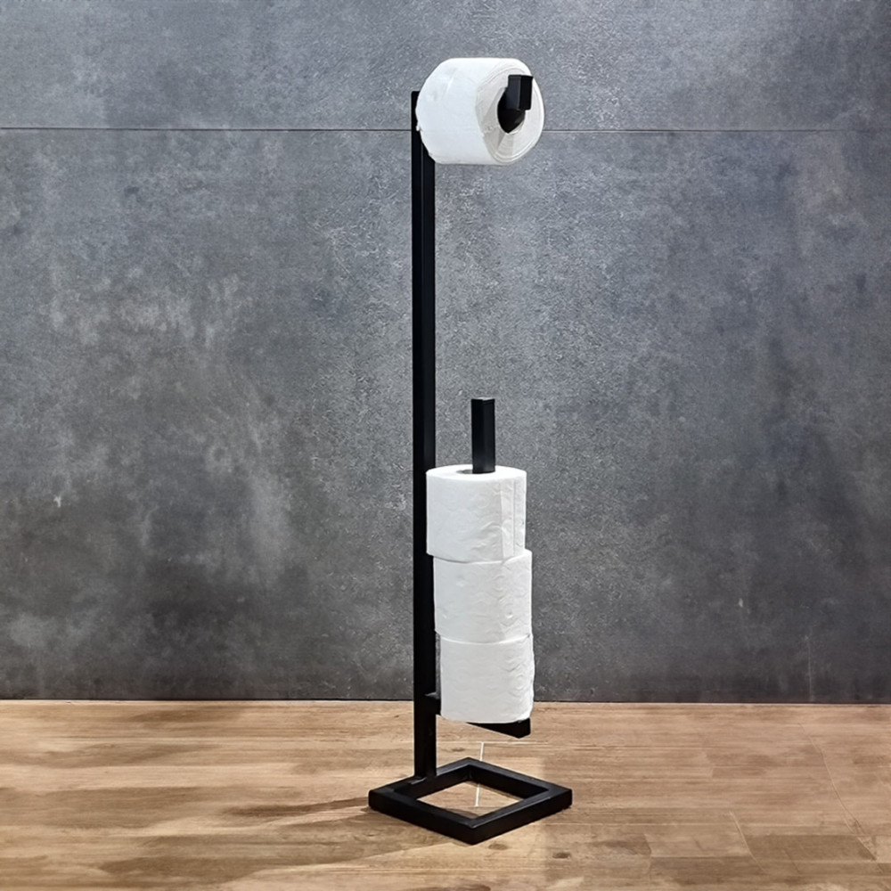 Metalowy stojak na papier toaletowy loft ORTE