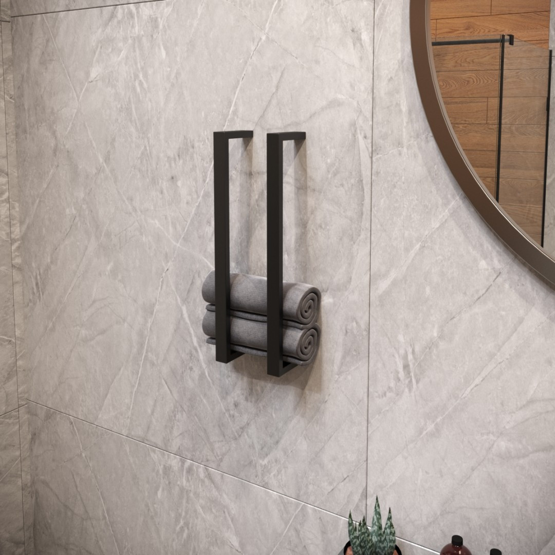 Metalowy wieszak na ręczniki loft TROPEA 60X15